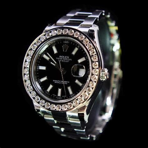 rolex datejust schwarz diamant|rolex datejust 41mm diamond bezel.